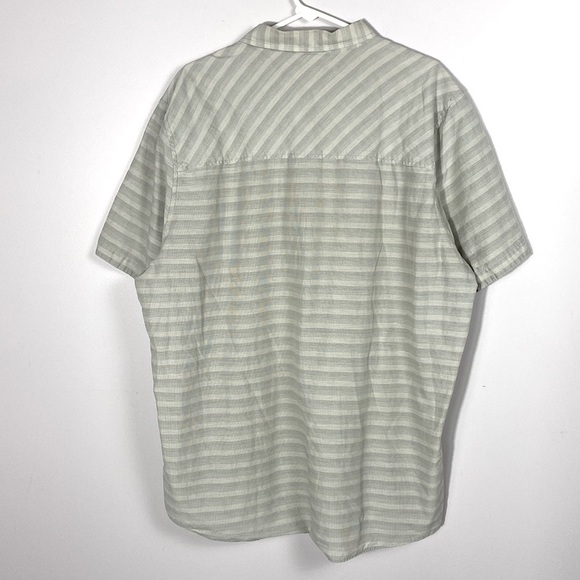 Toad & Co Men's Wonderer Shirt Sleeve Striped Gray Shirt size XXL - Picture 2 of 9